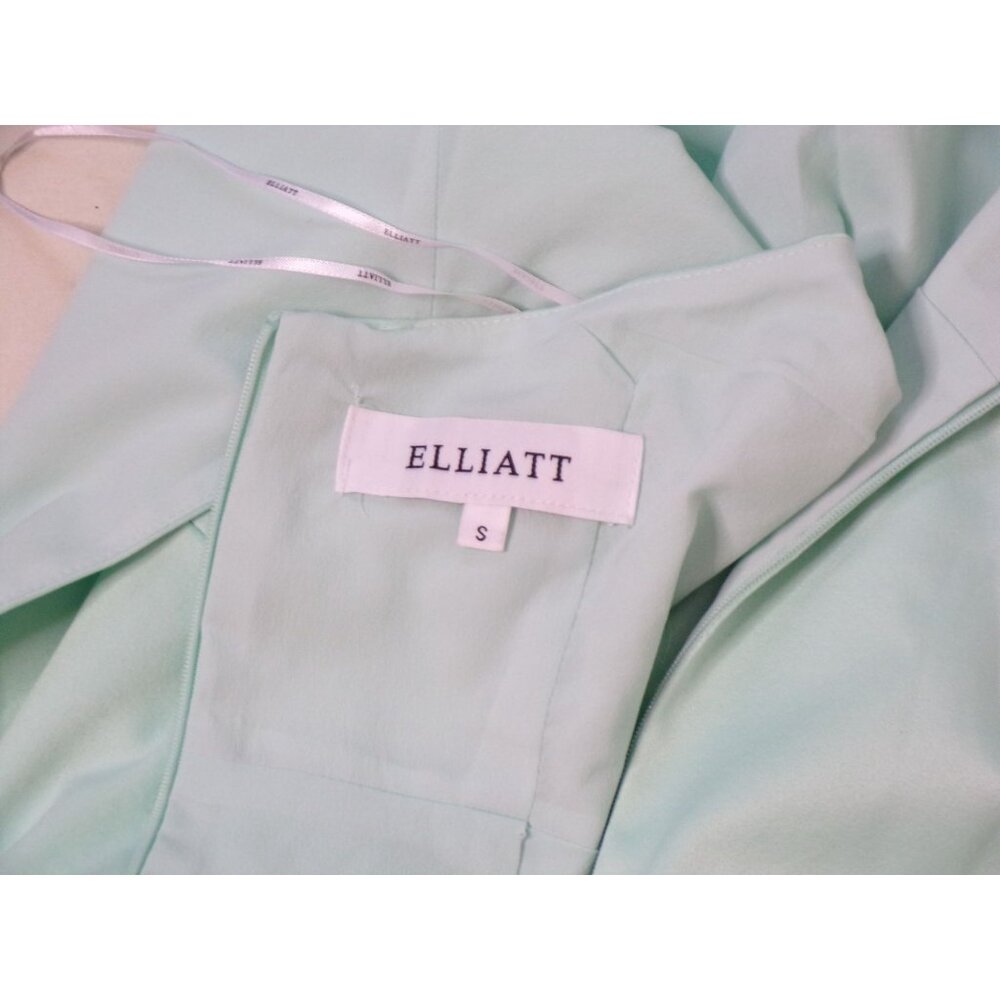 🆕ELLIATT Camo Asymmetric Satin Halter Dress Seafoam Small 4 - Picture 13 of 13